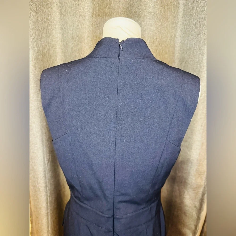 Venus Navy Blue Sleeveless Blazer Dress Women’s Size 8 – Midi Dress